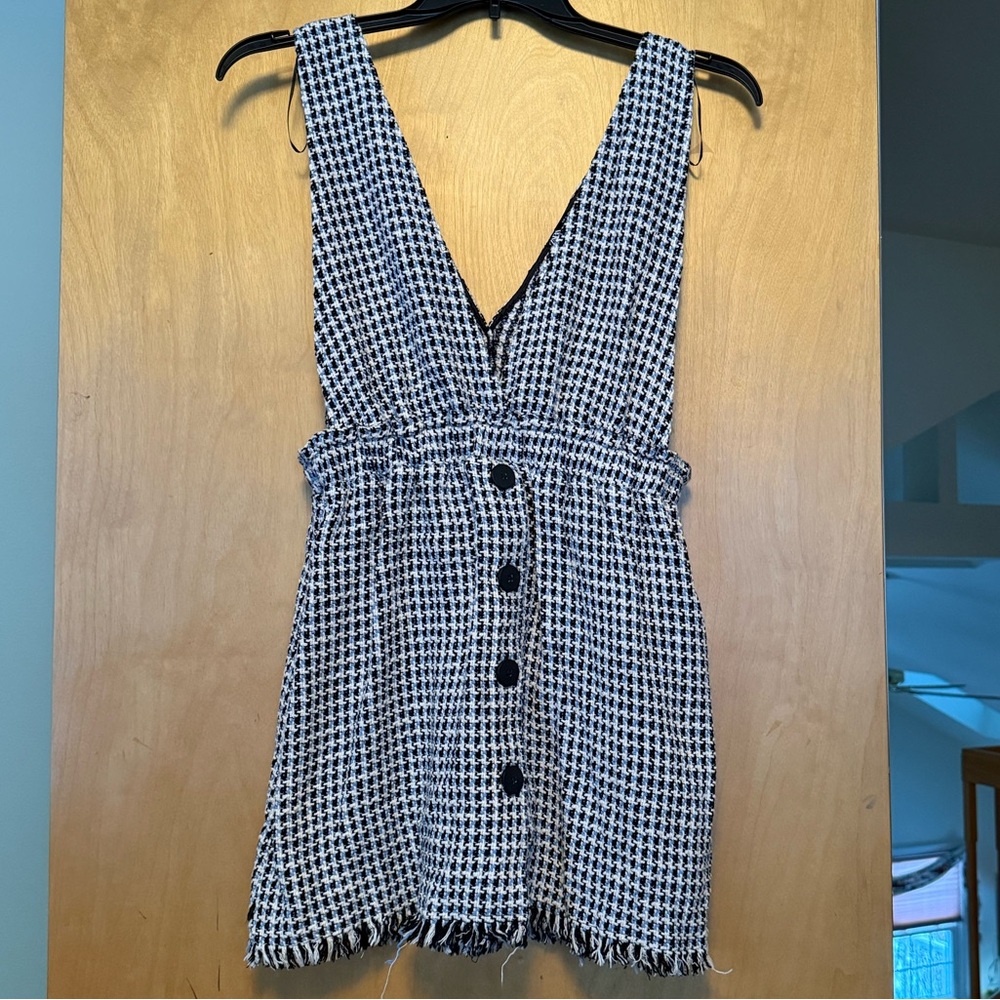 Zara Tweed Button Front Dress